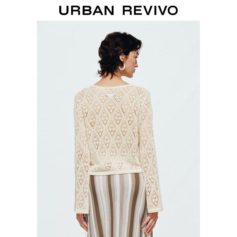 UR Women's Fall 2025 Relaxed Fit Openwork Knit Top