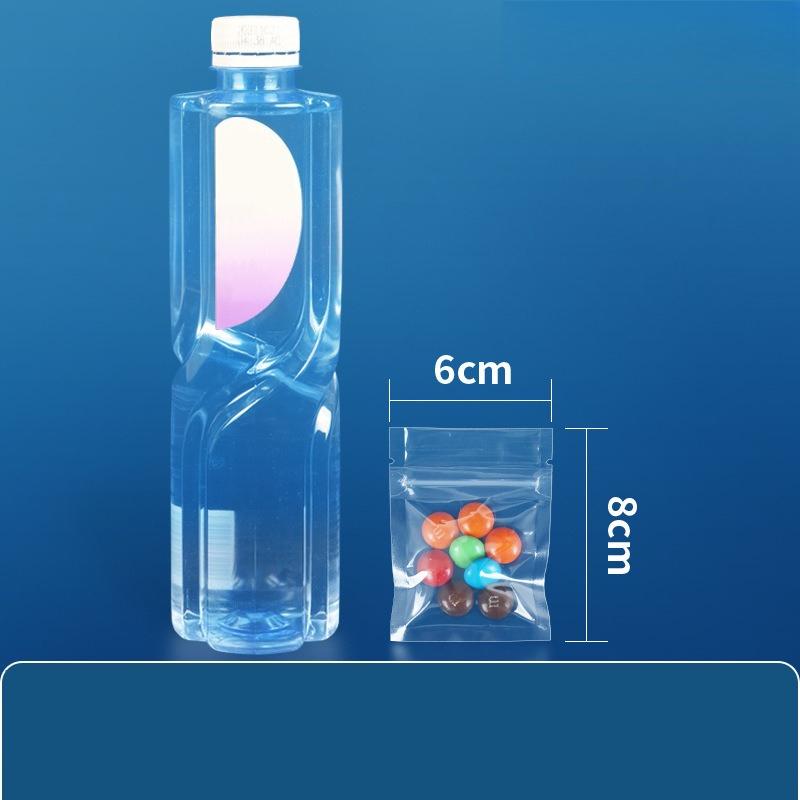 Double Layered 0.14mm Flat Bottom Seal Pocket Transparent Plastic Sealed Bag Suitable for Vegetable Dried Fruit Tea Leisure Fruit Packaging Storage