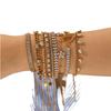 Classic Waterproof 18k Gold PVD Plated Zircon Geometric Trendy Chain Unisex Tennis Stainless Steel Bracelet Jewelry