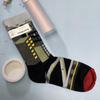 Bonne Maison: Retro-Ölgemälde-Socken für Damen, mittelhoch, luxuriös, französisch, bis zur Wade