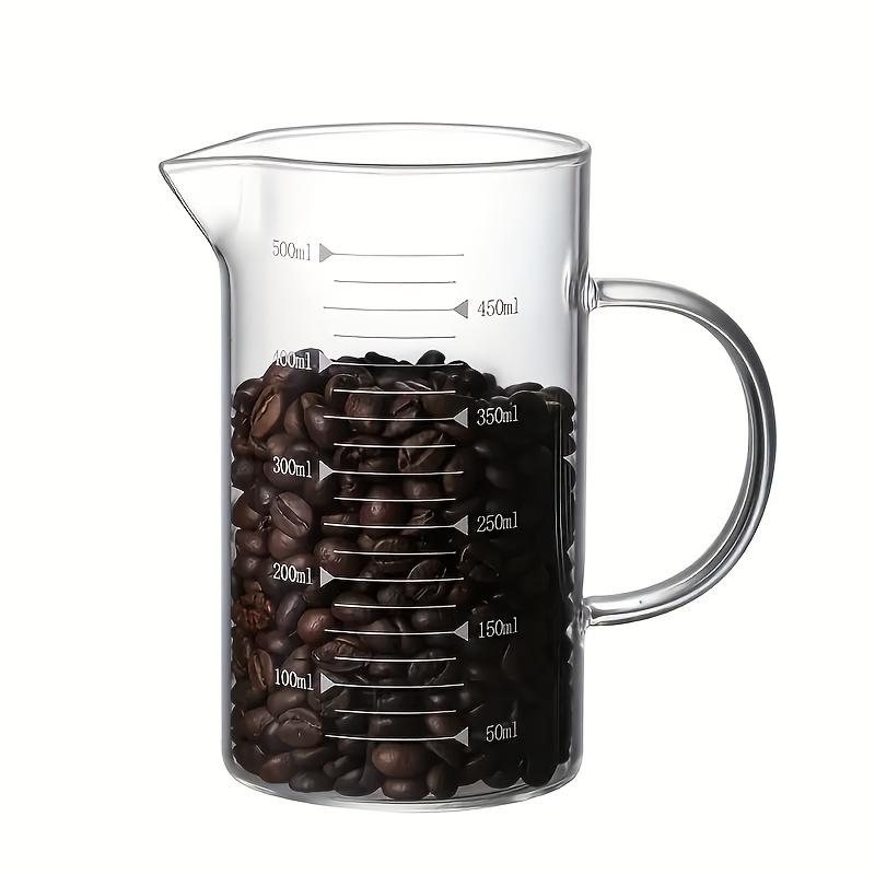 Glass Measuring Cup with Scale and Handle, High Temperature Resistant, Large Capacity Baking Flour Transparent Egg Beater Cup, Microwave Safe