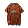 Export Export to Domestic Sales Pure Cotton Motorcycle Short Sleeve T-Shirt Men Fashion Trendy Brand American Base Shirt Cotton T-shirt