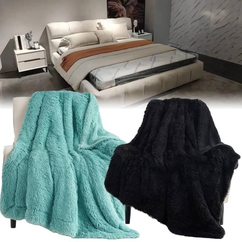 Faux Fur Oversized Blanket Super Soft Cozy Blanket Luxury Fluffy Throw Blan