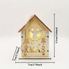 1PC Christmas Wooden Crafts Wooden Christmas Small House Cabin Lighting Ornaments Pendant Christmas Tree Decoration