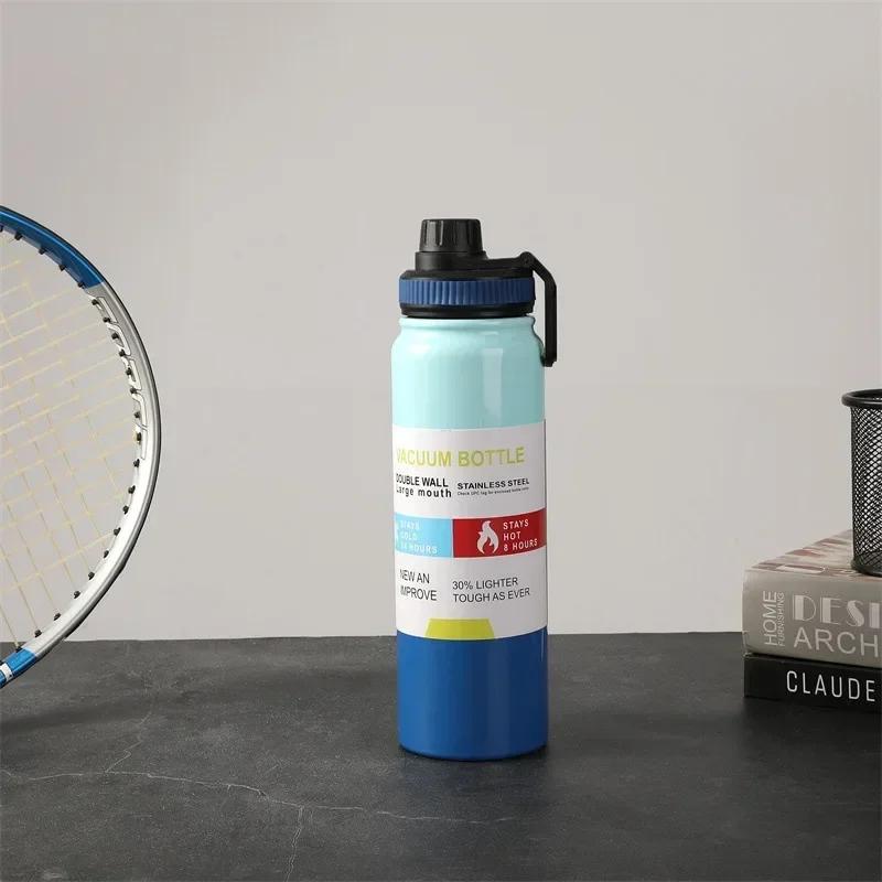 Portable Travel Car Water Cup Stainless Steel Space Kettle Thermos Flask Large Capacity Sports Water Bottle Water Bottle Metal