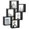 Vidaxl Wall Shelf In the Form of Cubes, Black, 78X15X93 Cm