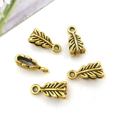 Antique Gold Alloy Metal Charm Pendant CharmClip Clasp Bail Beads Hanging Connectors for DIY Bracelet Necklace Jewelry Making