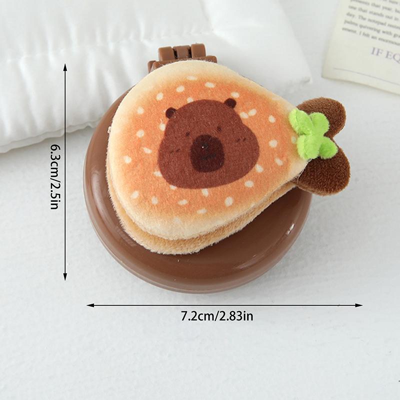 2 In 1 Folding Mirror Comb Lightweight Dual Fold Design Folding Makeup Mirror Small Size Air Cushion Massage Comb Outdoor Use