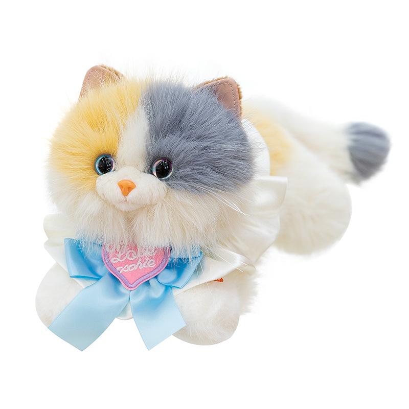 Three-Color Cat Plush Doll: Meows When Pressed, Creative Backpack Accessory for Women