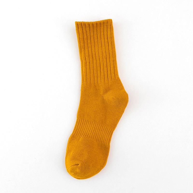 Zhuji Herrensocken aus reiner Baumwolle, einfarbig, mittelgroße Schlauchsocken aus Baumwolle, japanisches Deodorant, Basketball-Sportsocken, Laufsocken