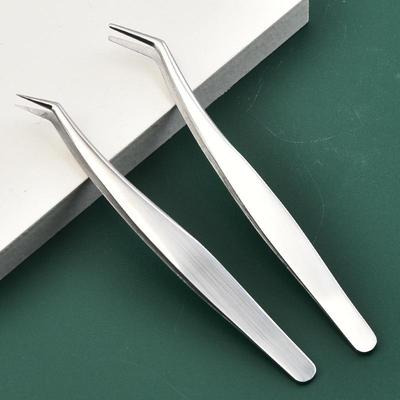 Stainless Steel Eyelash Curler Tweezers for Extensions & False Lash Application Beauty Tool