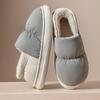 Down Cotton Slippers Women's Autumn and Winter Bags Heel Non-slip Indoor Home Home Home Thickened Warm Couple Outer Cotton Shoes Men
