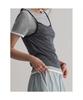 Striped Layered Jersey Top Navy