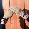 Bowknot  Five Fingers Windproof Non-slip Gloves Women Winter Gloves Women Finger Gloves