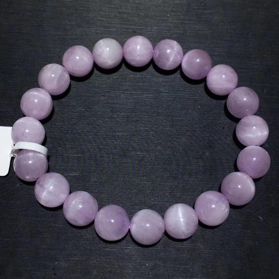 9mm Natural Purple Kunzite Bracelet for Women Lady Men Jewelry Reiki Gift Healing Crystal Gemstone Round Beads Strands AAAAA
