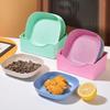 10Pcs Snack Plate Macaron Color Simple Straw Bone Spitting Plate Set Candy Fruit Cookie Cake Storage Tray Kitchen Accessories