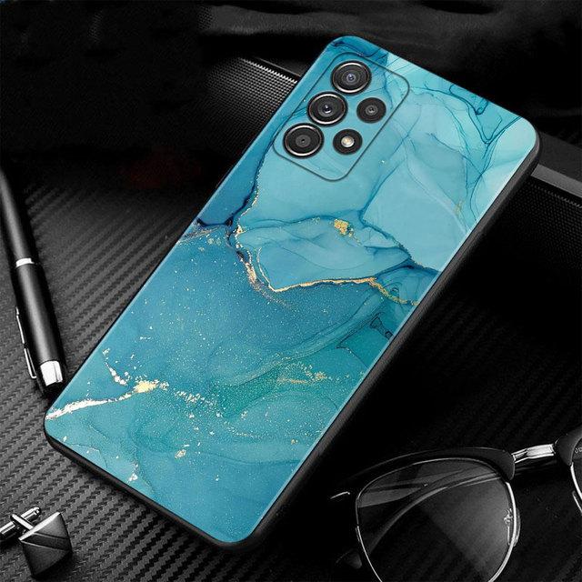 

Сумка для телефону Coque для Samsung Galaxy A71 A51 A02s A12 A72 A31 A32 4g A21s A52 A41 A53 A73 A33 A22 Pink Gold Marble Art Fashion For Samsung A73 5G