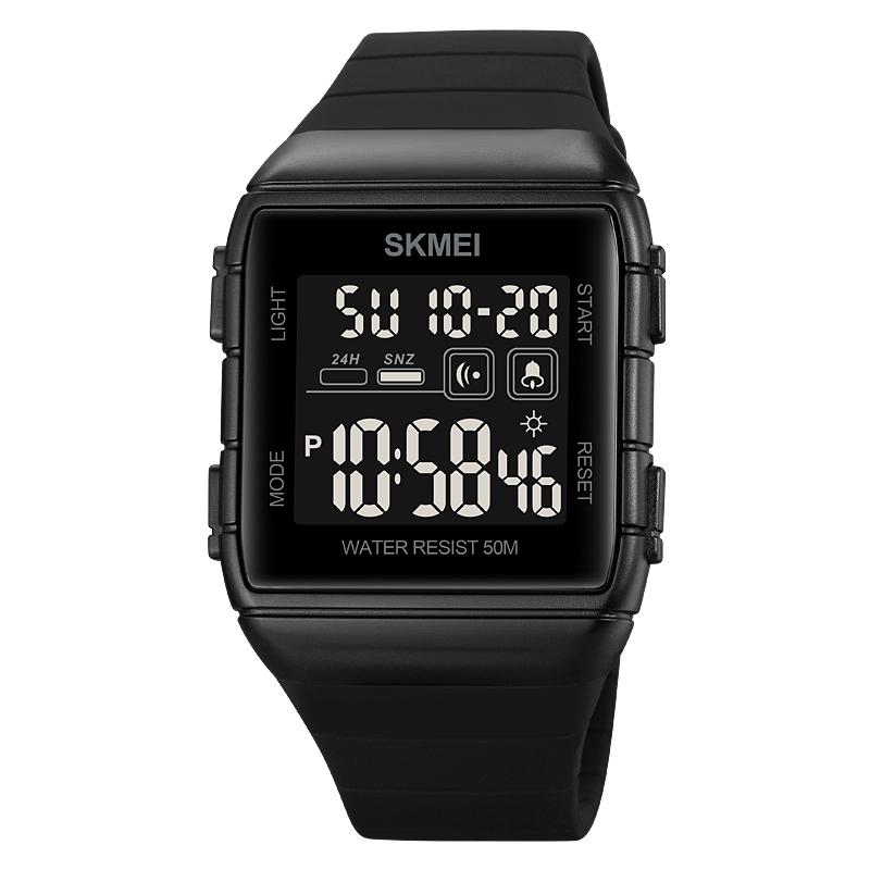 SKMEI Military Countdown Wristwatch Fashion Back Light Digital Display Mens Sport Watches 5Bar Waterproof Alarm Date Week Clock