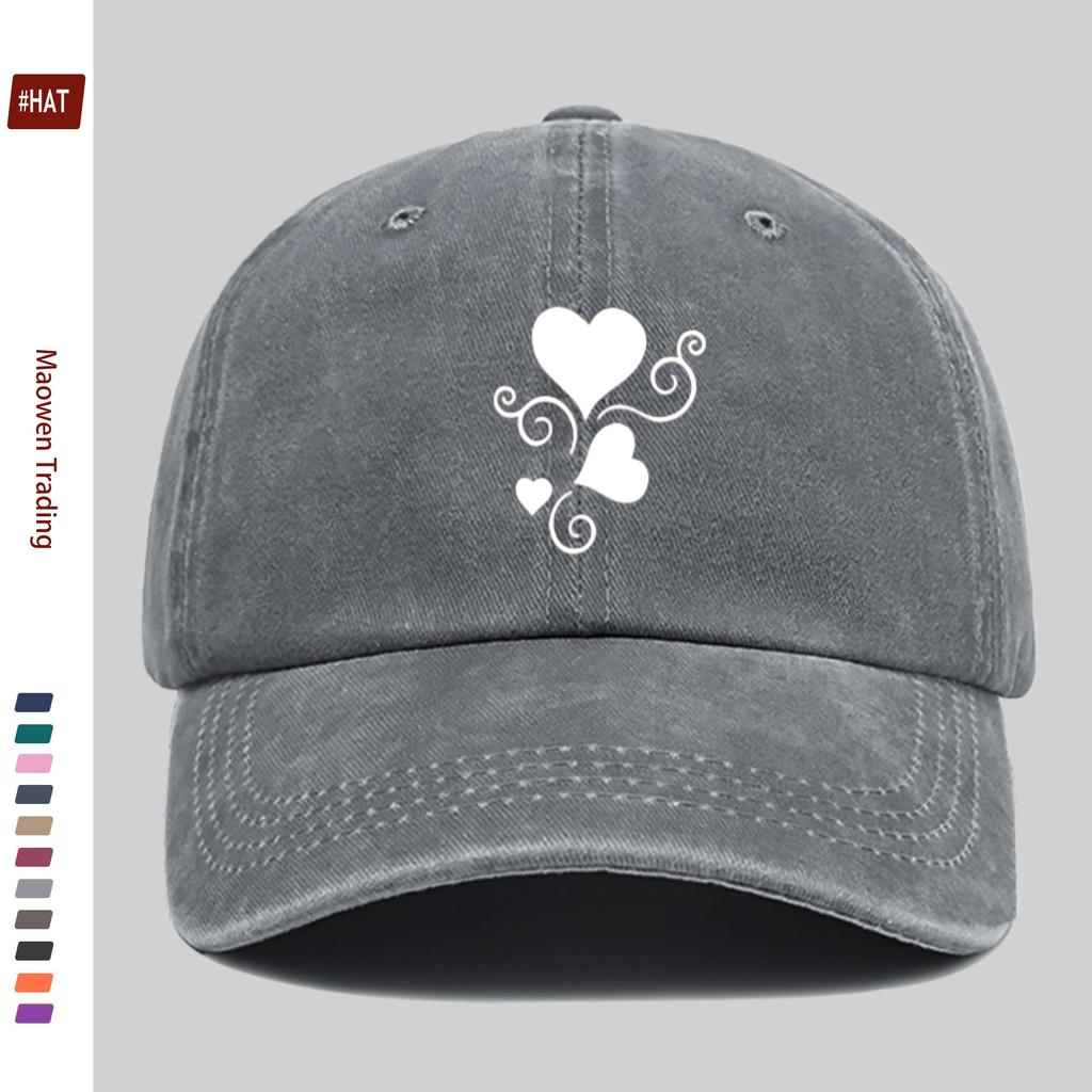 Pc Artistic Heart Pattern Printed Baseball Cap Cute Sexy Design Sun Hat Comfortable Lightweight Trucker Decor Hat Adjustable