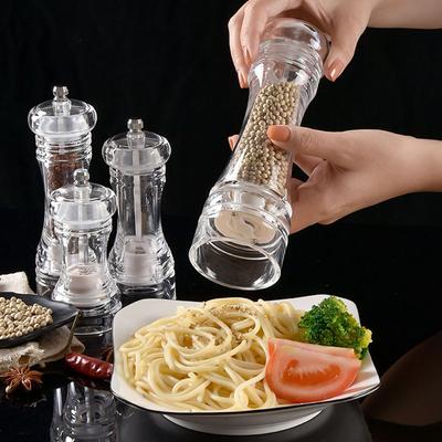 New Acrylic Grinder Transparent Pepper Grinder Manual Pepper Grinder Ceramic Core Multi Purpose Seasoning Bottle Kitchen Tools
