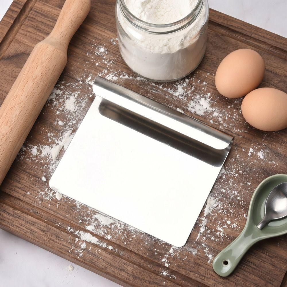 Flachschaufel Werkbank Teigschaber 304 Edelstahl Kuchenteiler Einfache Reinigung Teigschneider Backen