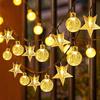 Waterproof Solar LED Fairy String Lights for Outdoor Garden, Courtyard, and Balcony