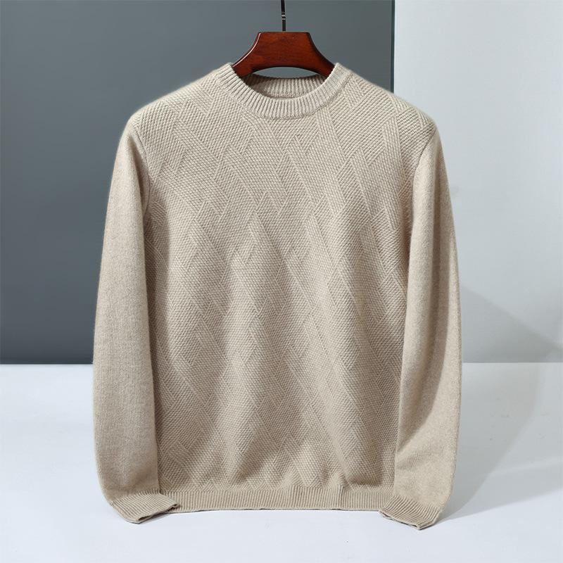 Seat knitted cashmere sweater thickened crew neck knitted sweater youth sweater new cashmere sweater men's