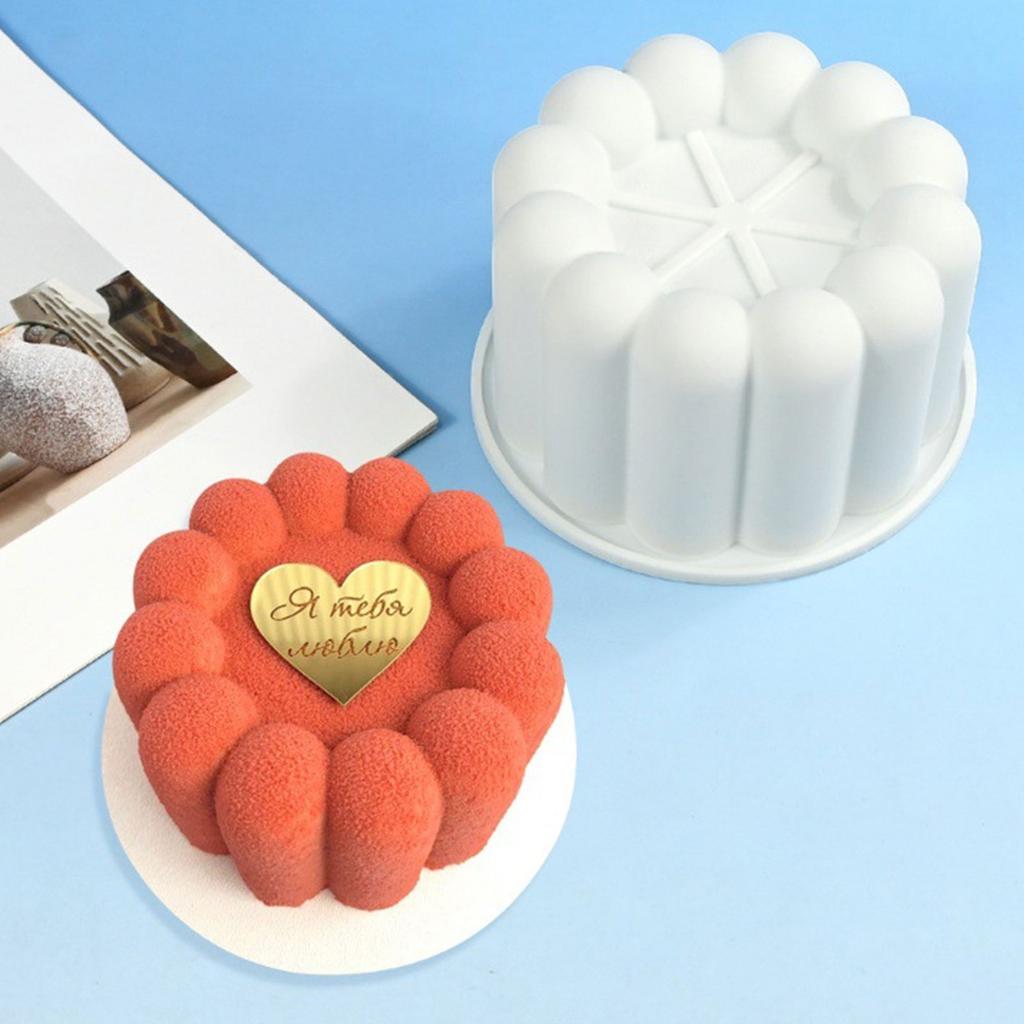 2pcs Flower Petal Chocolate Baking Mould Food Grade Silicone Mousse Cake Molds for Family Gatherings and Celebration