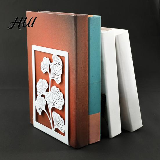 Stabiler Buchhalter 1 Paar Metall Dekorativer Buchstütze, Ginkgoblatt/Monstera Enden für Blatt Buchstütze Bücherregal, Rutschfeste Stopper Zuhause Büro Arbeitszimmer