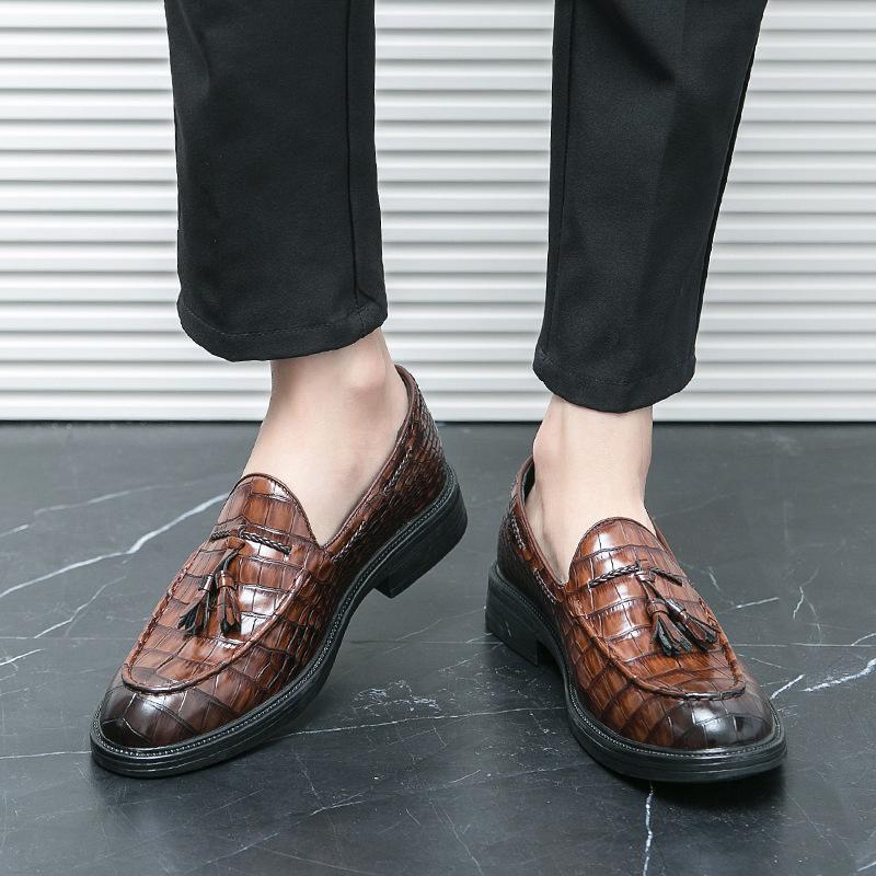 Men's shoes foreign trade new casual leather shoes one pedal Doudou small leather shoes trend British style fashion leather shoes men