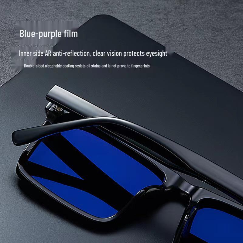2024 Men's Square Frame Anti-UV Driving Sunglasses - New Douyin Celebrity Style