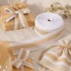 1pcs Lace Mesh Trim Burlap Ribbon Roll 5.5 Yards Lace Burlap Ribbon Jute Ribbon Roll  DIY Crafts