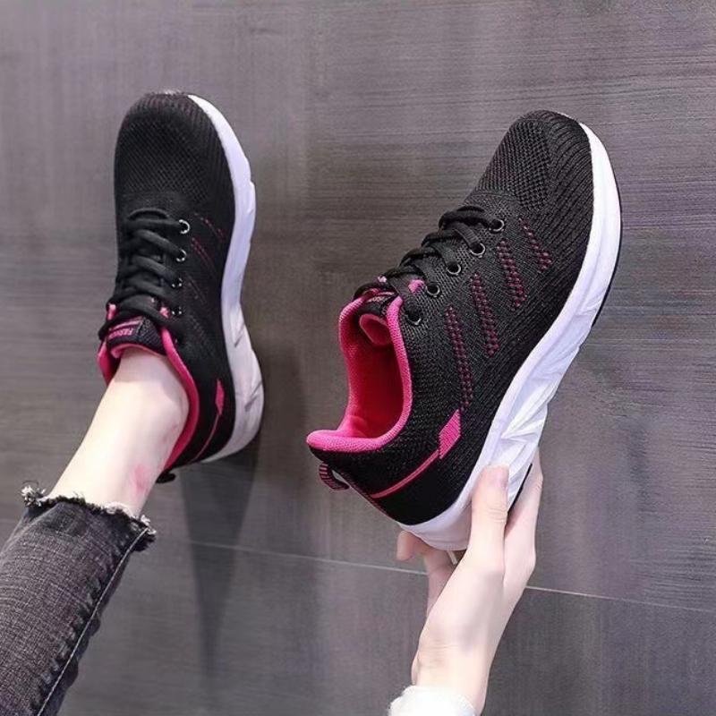 Trendy Sports Shoes 2024 New Lightweight Casual Shock-absorbing Running Flat Bottom Vulcanized Women's Shoes Platform Sneakers