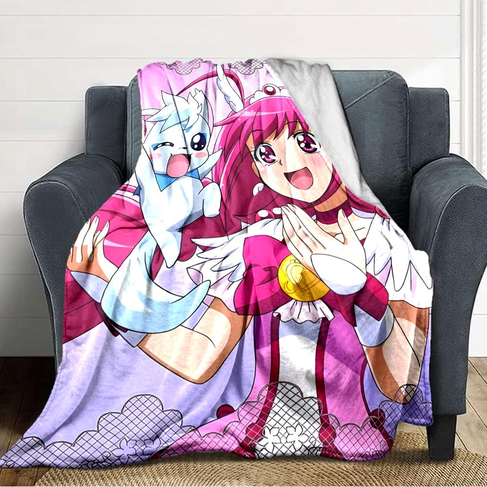 1pc Pretty Cure2 Blanket, Gift, for Men and Women, Soft Blanket, Good for Sofa Bed Couch Travel, Lightweight Flannel Blanket