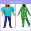 Conjunto de Fantasia Creeper de Minecraft para Crianças Conjunto Cosplay de 3 Peças