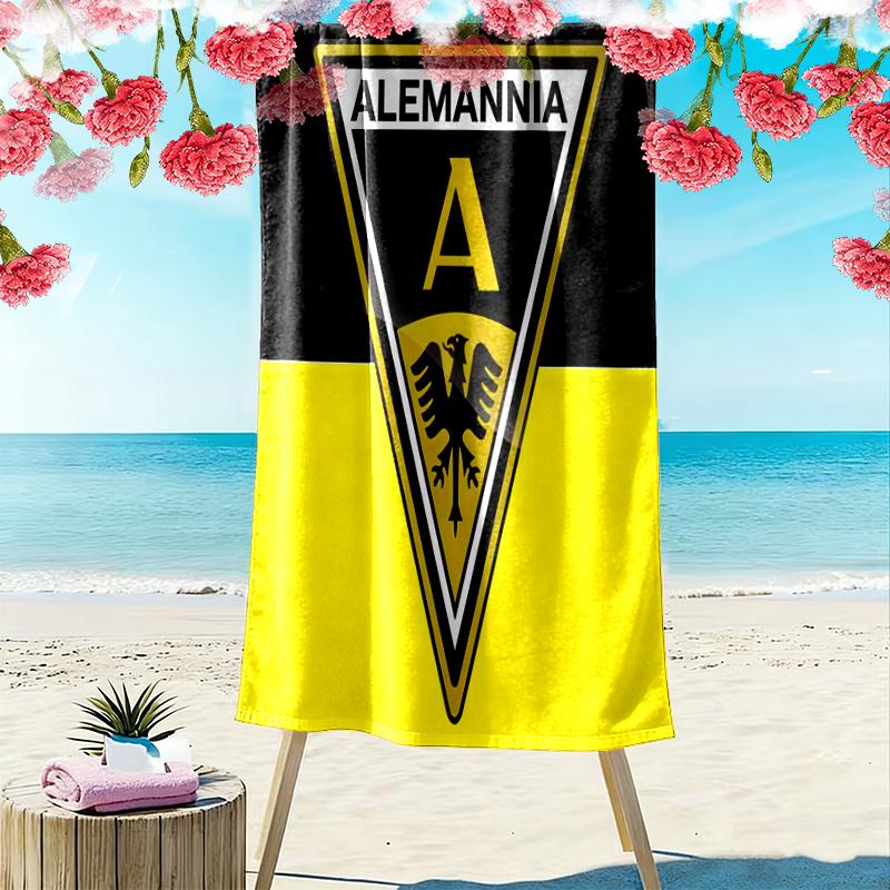 Alemannia Aachen Towel, Large Soft Quick Dry Towel for Beach Camping Swimming
