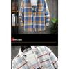 Men Casual Loose Plaid Turn Down Collar Long Sleeve Fashion Shirt