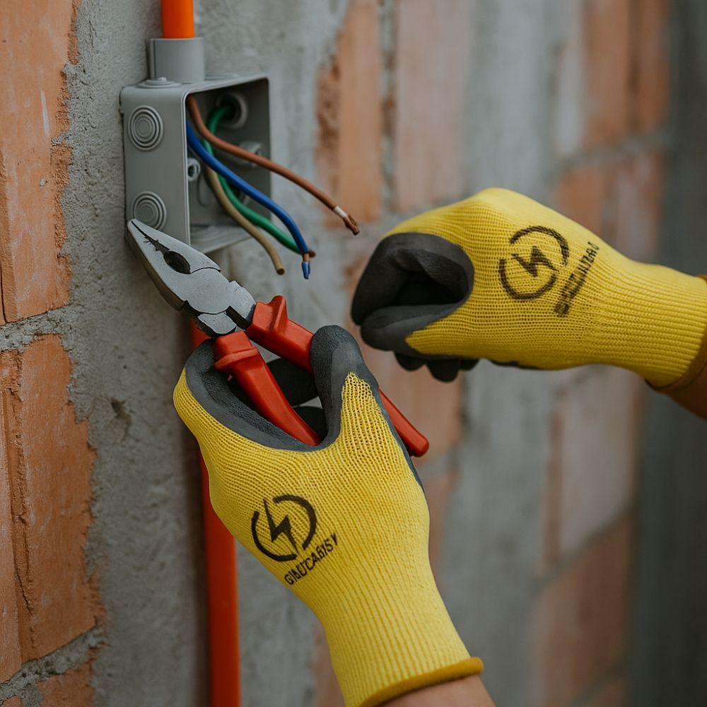 400V Insulating Gloves Flexible Rubber Gloves Mittens Electrician Work Gloves Security Protection