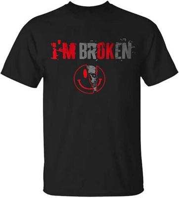M Tricou Rupt Sunt Bine, Tricouri Bărbați Mărime S-5XL Tricou Unisex