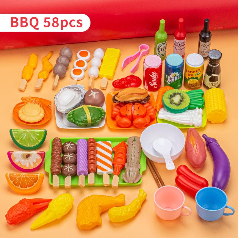 Cross-Border Kids' BBQ Play Set: Simulation Food & Kitchen Toys for Children
