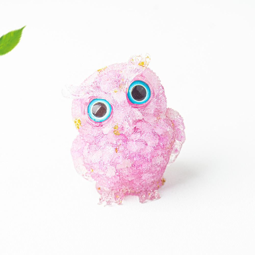 Figurine Hibou en Résine Cristal Pour Décoration Maison Bureau Cadeau Pour Amis Et Famille