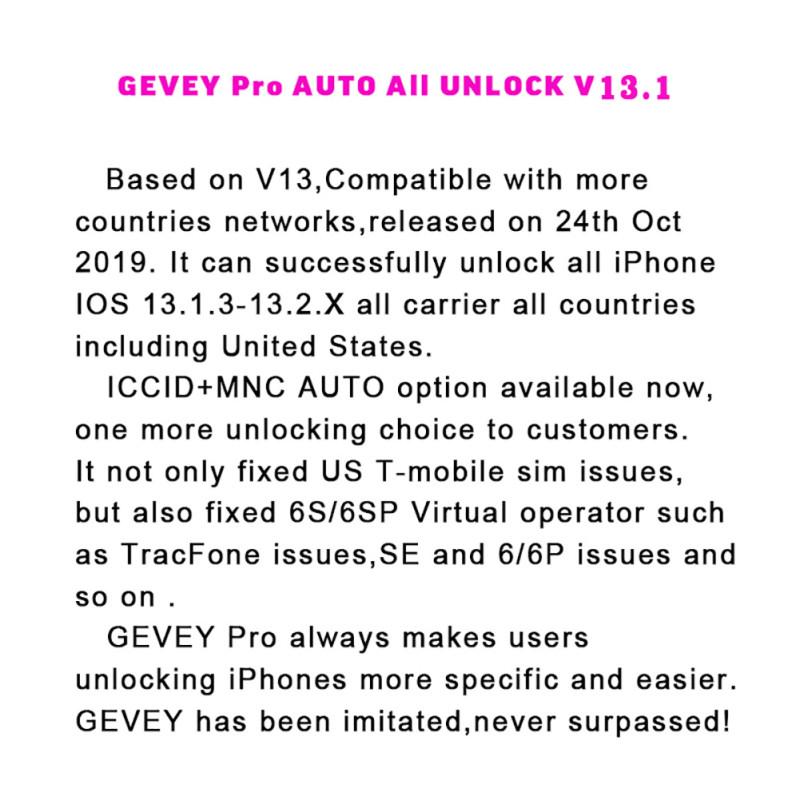 Buy Gevey Pro V13 SIM Card Pro V13 ICCID + MNC Unlock AT&T SIM Card for