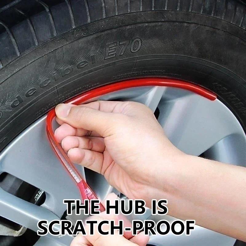 Universal Car Rim Protect Strip 8 Meters Wheel Edge Protector Car Wheel Sticker Tire Protection Care Covers Car Styling