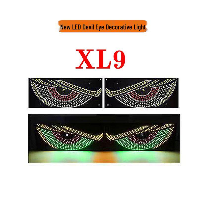 Dynamic Demon Eye LED Car Windshield Light - USB Powered Display for Front and Rear