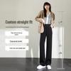 Women's Wide-Leg High-Waist Black Suit Pants - Spring/Summer 2026
