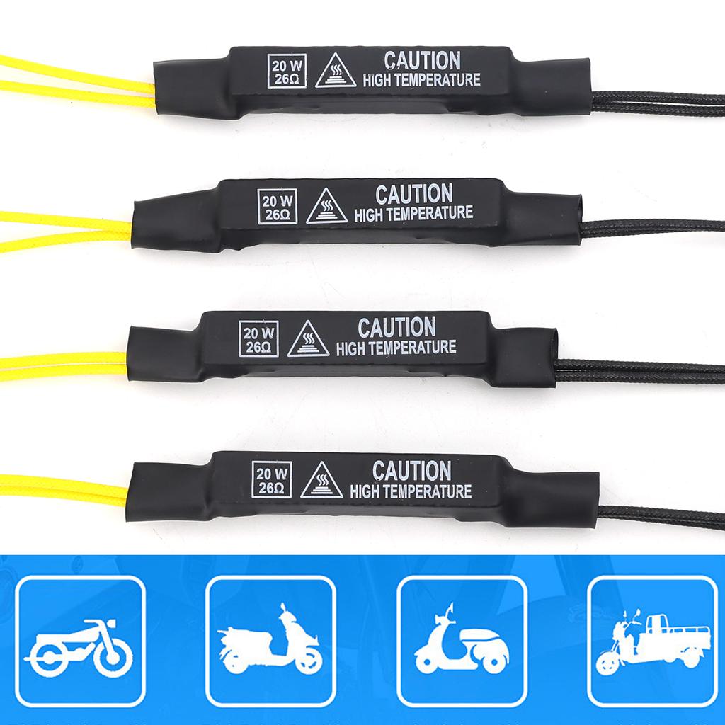 Indicator Load Resistor 12V 20W Solve Blinker Error 26 Ohm LED Turn Signal Lights Fault Decoder Motorcycle Flasher Accessories