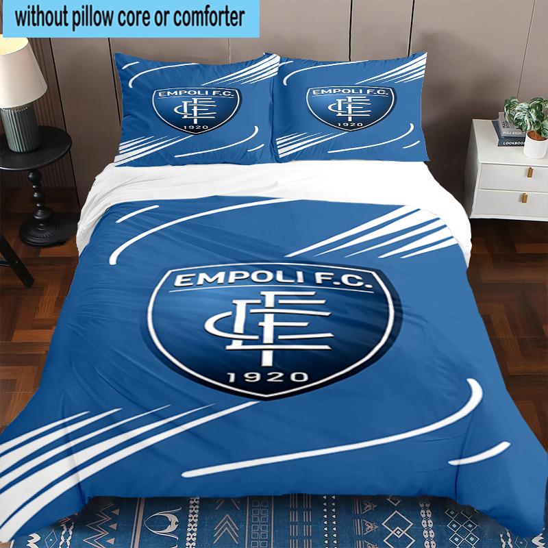 3PCS Football Empoli Crest Bedding Set,Including 1pc Duvet Cover And 2pcs Pillowcases Perfect for Bedroom, Dormitory, Fan Christmas gift