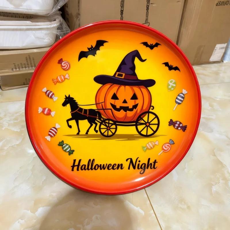 Circular Photo Frame Paintings (Christmas & Halloween) - Festive Atmosphere Decor Perfect Holiday Ornaments for Home & Party