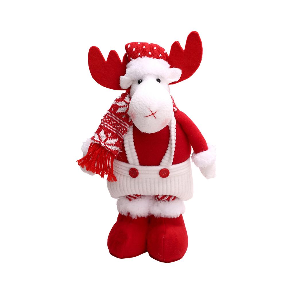 Christmas Stretchable Knitted Red Series Doll Window Display Props Decorations And Accessories
