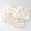6-Layer U-Shaped Cartoon Cotton Gauze Baby Bibs